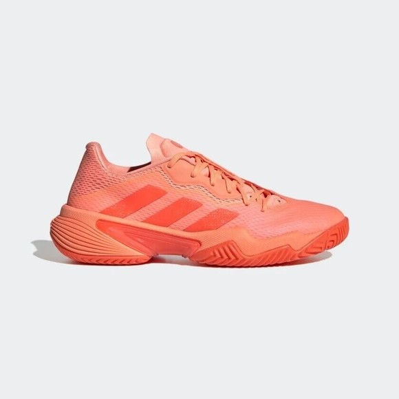 WOMEN'S adidas Barricade Orange Tennis Shoes GW3816 - Picture 2 of 11